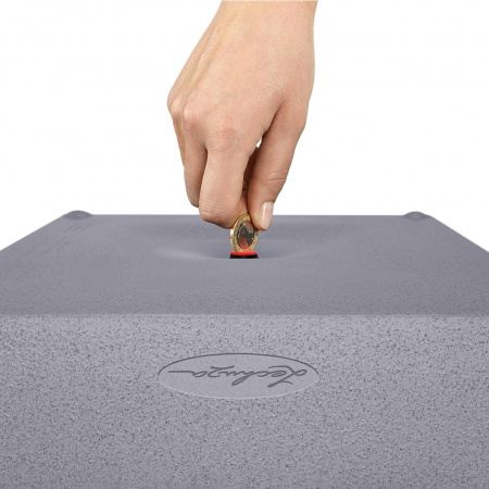 Кашпо Lechuza Canto Stone 40 Low Графитовый Черный