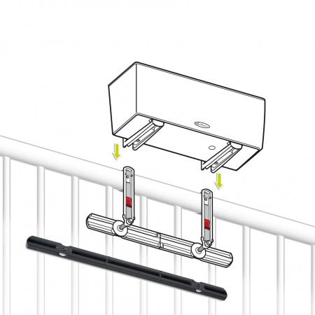 Крепление для балконного кашпо Lechuza Balconera Черный